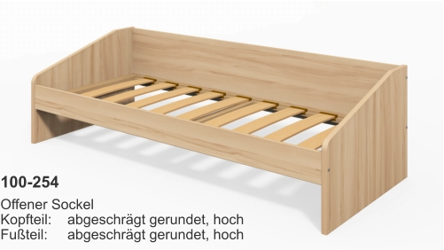 100-254 Offener SockelKopfteil:	abgeschrägt gerundet, hochFußteil:	abgeschrägt gerundet, hoch