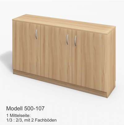 1 Mittelseite:1/3 : 2/3, mit 2 Fachböden Modell 500-107