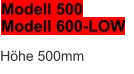 Modell 500 Modell 600-LOW Höhe 500mm