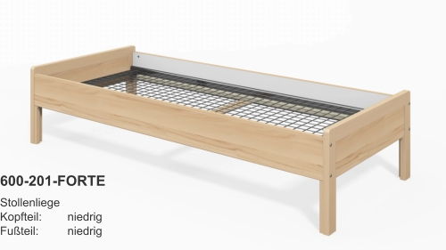 600-201-FORTE StollenliegeKopfteil:	niedrigFußteil:	niedrig